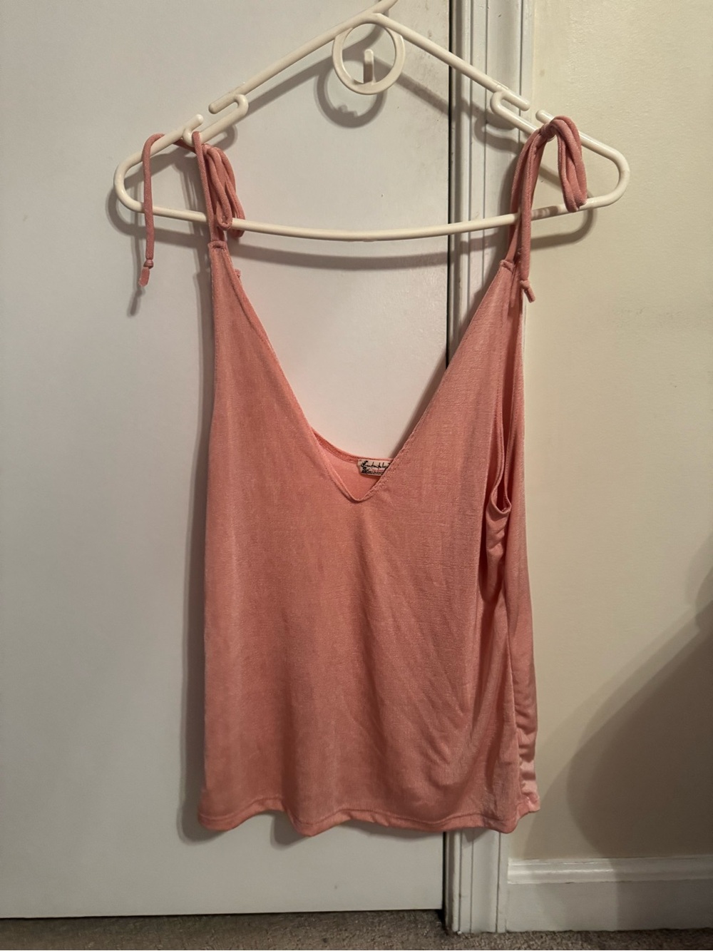 Free People Dusty Pink Tie-Shoulder V-Neck Camisole